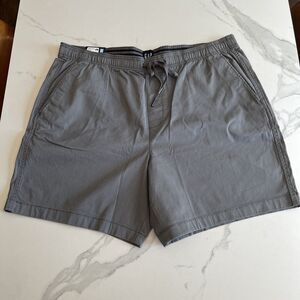 Gap Men's 7" Inseam Drawstring Pull On Elastic Waistband Short Smoked Pearl, XXL